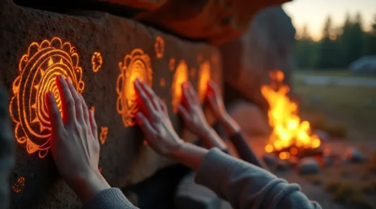 Rencontre respectueuse entre visiteurs et traditions autochtones sacrées du Quebec