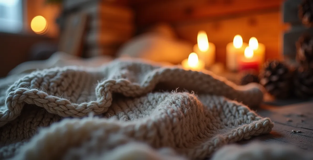 Un intérieur québécois chaleureux avec éléments de cocooning hivernal